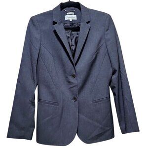 Calvin Klein Women's Gray Stretch Blazer Jacket Size 8